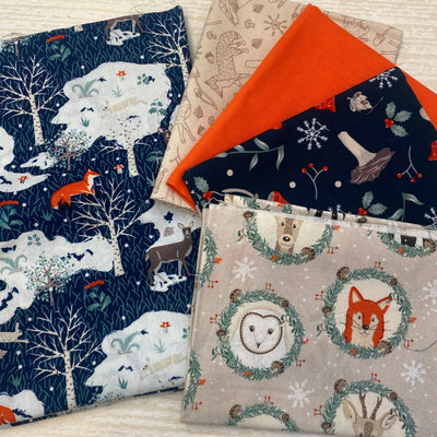 Craft Cotton Co Woodland Mushrooms Bundle – 4 Fat Quarters + 1 Yard