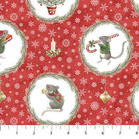 The Christmas Mouse, Brushed Cotton Fabric