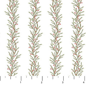 The Christmas Mouse, Christmas Foliage Brushed Cotton Fabric