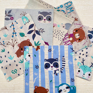 Woodland Animals Charm Pack | 30 x 5" Squares | 100% Cotton