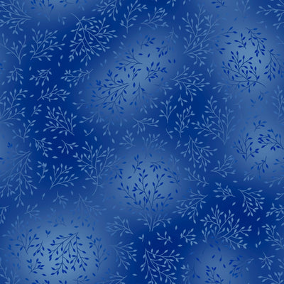 Fin Fabrics Bloom and Blend Royal Blue Cotton Fabric
