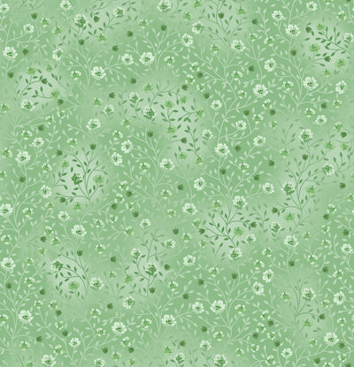 Fin Fabrics Bloom and Blend Seafoam Cotton Fabric
