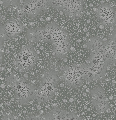 Fin Fabrics Bloom and Blend Grey Cotton Fabric