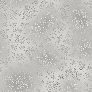Fin Fabrics Bloom and Blend Light Grey Cotton Fabric