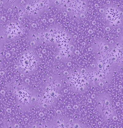 Fin Fabrics Bloom and Blend Lavender Cotton Fabric