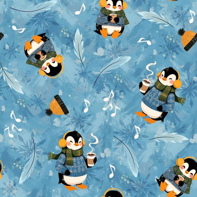 Christmas With Cooper Penguins | Fin Fabrics | FINCWC-1