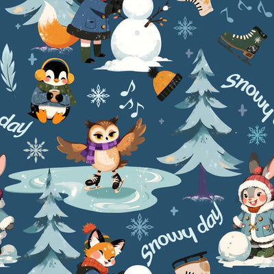 Christmas With Cooper Owls | Fin Fabrics | FINCWC-2