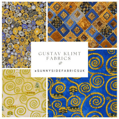 Robert Kaufman, Gold Swirls Gustav Klimt, Cotton Fabric