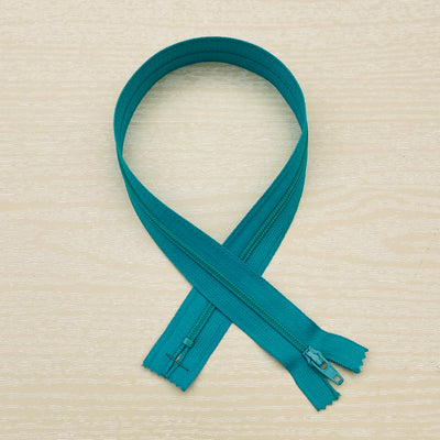 Closed End Zips Turquoise