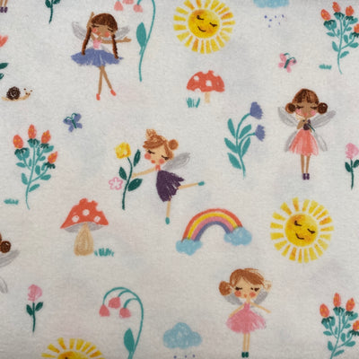 3 Wishes Fabric, Pixie Dust, Pixies Brushed Cotton Flannel