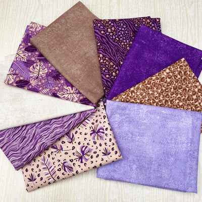 Craft Cotton Company, Amethyst Jungle, Blender Cotton Fabric Bundle