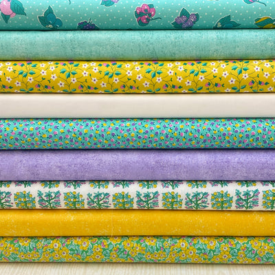 Liberty, Gifts From The Garden, Turquoise Bundle, Quilting Cotton Fabric