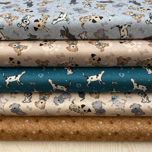 Craft Cotton Ruff and Tumble, Doodle Dogs Cotton Fabric Bundle