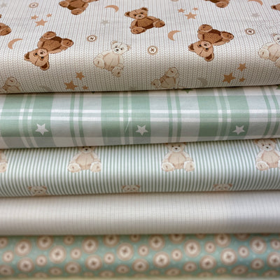 Craft Cotton Co, Toy Box Treasures Sage, Cotton Fabric Bundle