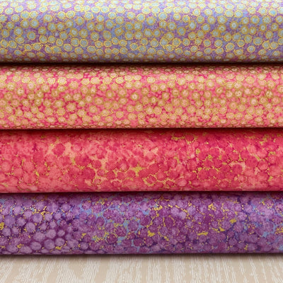 Northcott Fabrics Shimmer, Tiny Dots Pansy Bundle Cotton Fabric