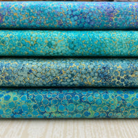 Northcott Fabrics Shimmer, River Rocks Lagoon  Bundle Cotton Fabric