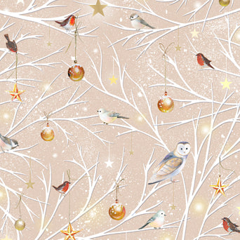 Woodland Wonder Cotton Flannel Birds On A Branch