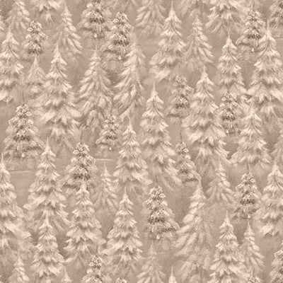 Woodland Wonder Cotton Flannel Snowy Trees
