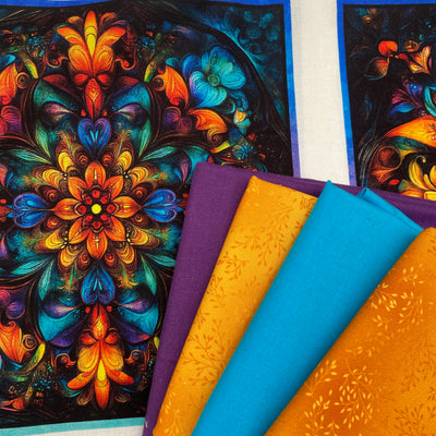 Stained Glass Picture Patches Quilting Panel