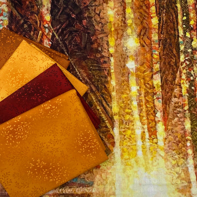 Forest Sunshine Cotton Quilting Panel