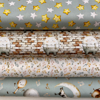 Nursery Rhyme Time Hey Diddle Diddle Bundle | Blank Quilting Children's Cotton Fabric