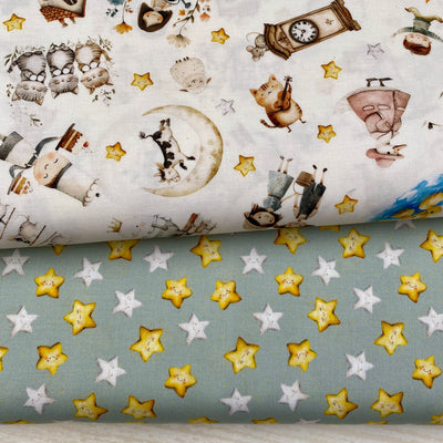 Nursery Rhyme Time Hey Diddle Diddle Bundle | Blank Quilting Children's Cotton Fabric