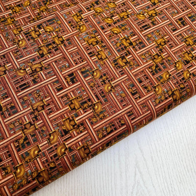 Time Travel, Pipes, Steampunk Cotton Fabric