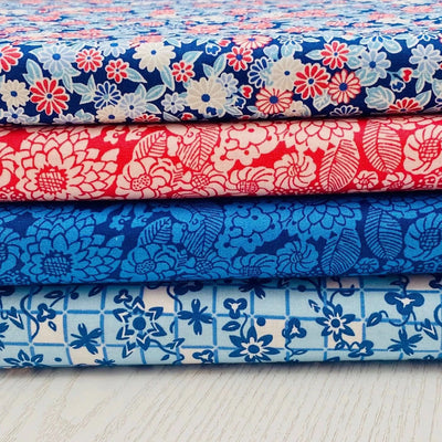 Liberty, Arthurs Garden, Dahlias Fabric Bundle, Quilting Cotton Fabric