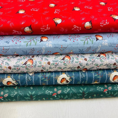 Craft Cotton, Winter Baubles, Christmas Cotton Fabric