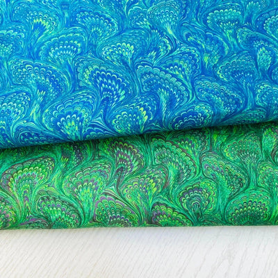 Robert Kaufman, Library of Rarities, Peacock Cotton Fabric