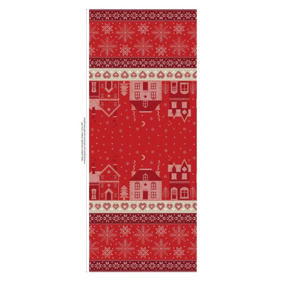 Stuart Hillard, Double Print Border, Cross Stitch Christmas Fabric