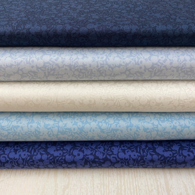 Liberty, Wiltshire Shadow Blue, Quilting Cotton Fabric Bundle