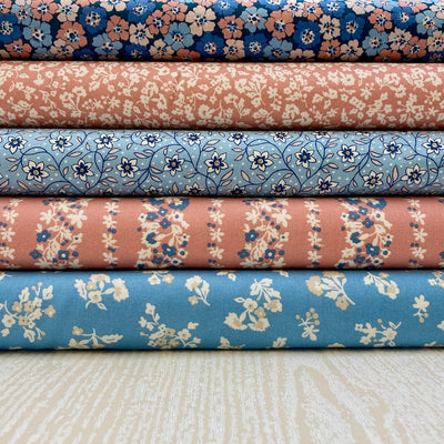 Liberty Denim Florals, Quilting Cotton Fabric Bundle