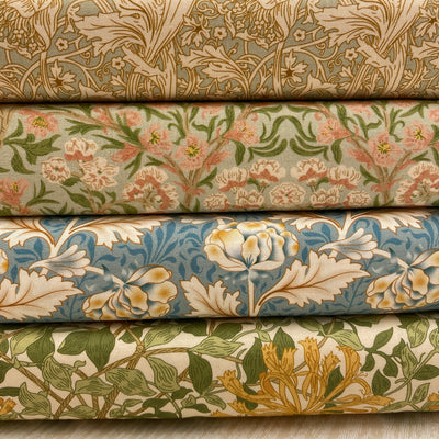 William Morris,  Arcadia Bundle, Morris Muses, Organic Cotton Fabric