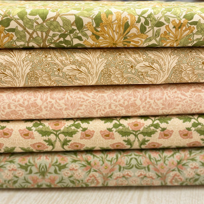 William Morris, Blossom  Bundle, Morris Muses, Organic Cotton Fabric