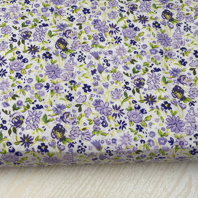 Craft Cotton Lilac Mini Floral Cotton Fabric