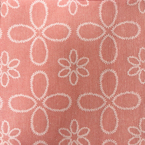 Peach Stitch Floral Polycotton