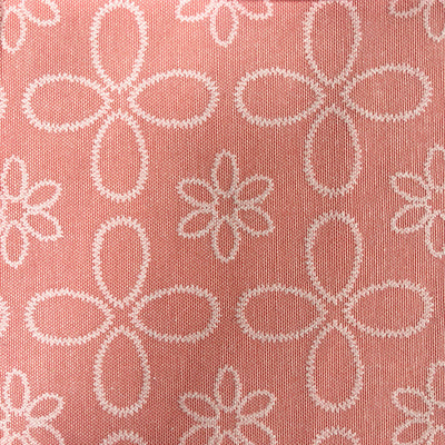Peach Stitch Floral Polycotton