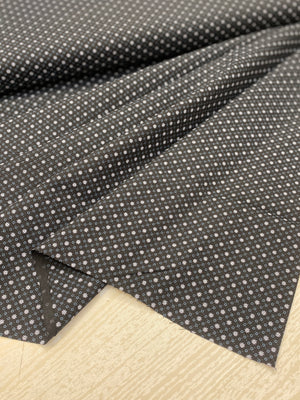 Diamond Dots Black Polycotton
