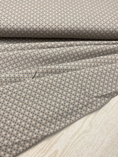 Cream Diamond Dots Polycotton
