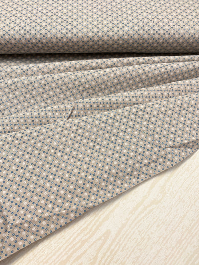 Cream Diamond Dots Polycotton
