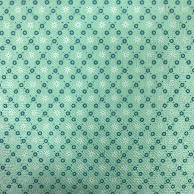 Green Dots and Diamonds Polycotton