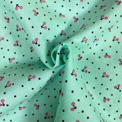 Green Cherry Polycotton