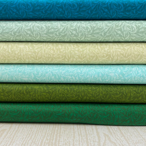 William Morris, Willow Bough Greens Cotton Fabric Bundle