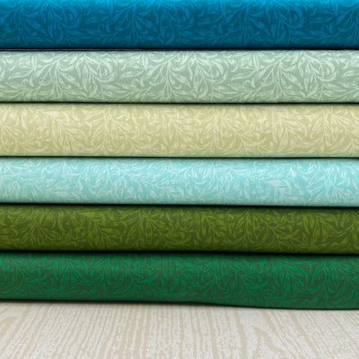 William Morris, Willow Bough Greens Cotton Fabric Bundle