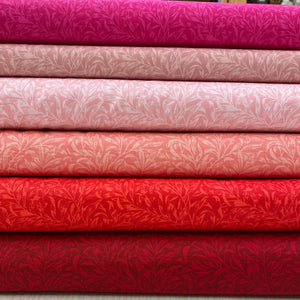 William Morris, Willow Bough Reds Cotton Fabric Bundle