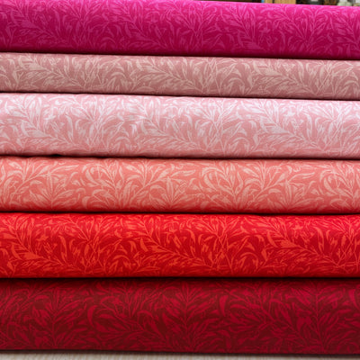 William Morris, Willow Bough Reds Cotton Fabric Bundle
