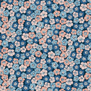 Liberty Spring Flourish Denim Florals Quilting Cotton Fabric