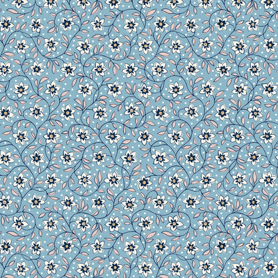 Liberty, Lily Trail, Denim Florals, Quilting Cotton Fabric