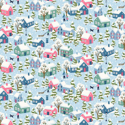 Liberty, Festive Greetings, Festive Village, Quilting Cotton Fabric